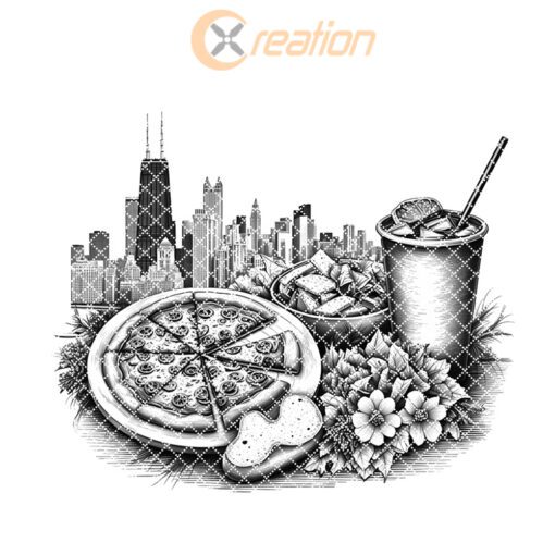 Chicago Pizza Charcuterie Board, Willis Tower Design, American