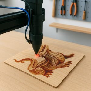 Crocodile 3D Illusion Laser Engraving Design for Crafting