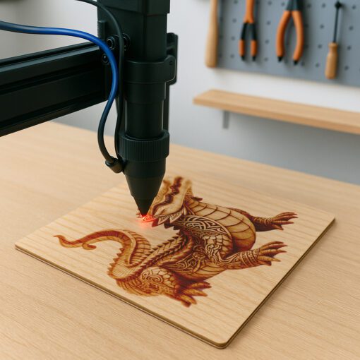 Crocodile 3D Illusion Laser Engraving Design for Crafting