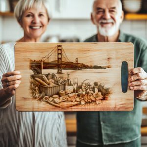 Golden Gate Bridge Picnic Charcuterie Board Engraving File,