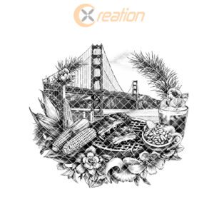 Golden Gate Charcuterie Board Design, American Wonders Style
