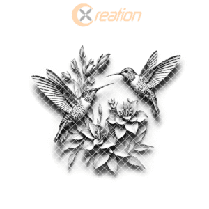 Hummingbird 3D Illusion Charcuterie Board Engraving File, Kitchen