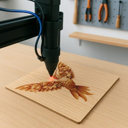 Fichier gravure laser 3D illusion de Colibri, modèle d'art animalier pour décoration DIY – Image 5