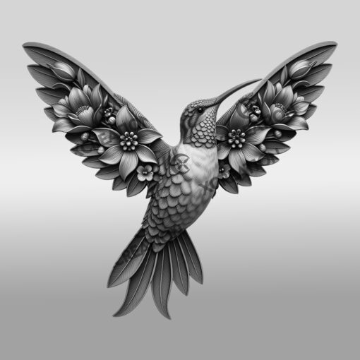 Fichier gravure laser 3D illusion de Colibri, modèle d'art animalier pour décoration DIY – Image 6