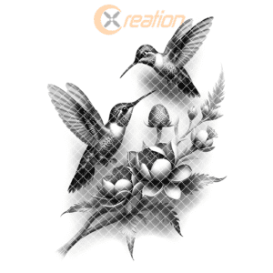 Hummingbird Couple 3D Illusion Charcuterie Board Laser Engraving