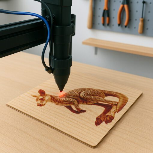 Design d'estampillage laser en 3D de kangourou, modèle unique d'art animalier pour cadeaux DIY. – Image 2