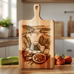 Laser Engraved Charcuterie Board, American Wonders Theme, Kitchen