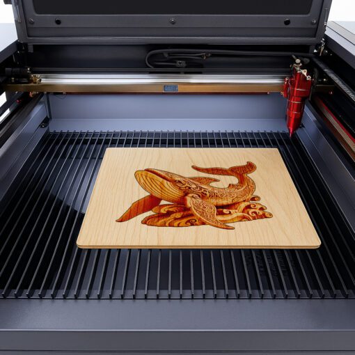 Whale 3D Laser Engraving Design, Nautical Art File