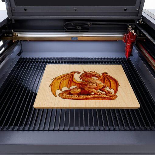 Conception d'estampillage laser 3D illusion de dragon majestueux, fichier numérique PNG pour l'artisanat – Image 5
