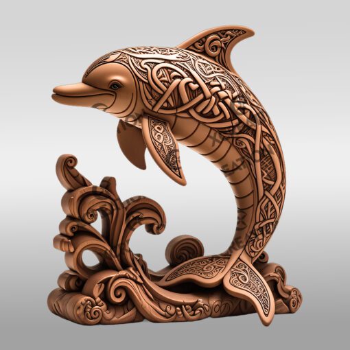 Diseño Láser Moderno de Arte de Delfines 3D para Proyectos de Decoración Únicos