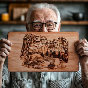 Mount Rushmore Charcuterie Board Engraving File, Personalized Kitchen