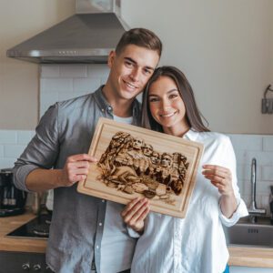 Mount Rushmore Charcuterie Board Engraving File, Personalized Kitchen