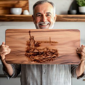 Picnic Charcuterie Board Design, Statue of Liberty Engraving
