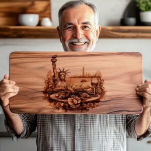 Statue of Liberty Charcuterie Board, Elegant Seafood Design,