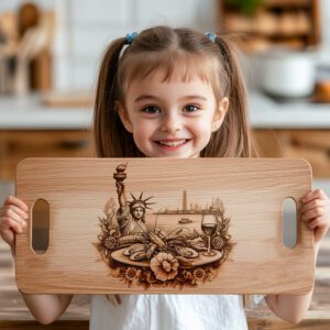 Statue of Liberty Charcuterie Board, Elegant Seafood Design,