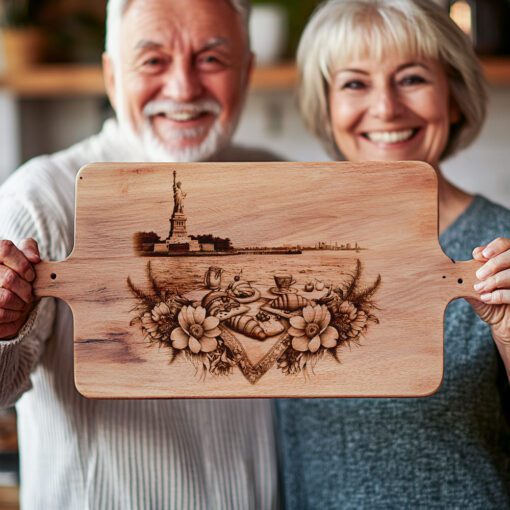 Statue of Liberty Charcuterie Board Engraving, Brunch Harbor