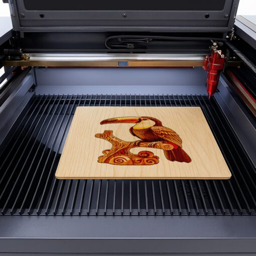 Conception d'estampage laser 3D d'illusion de toucan, modèle d'art d'oiseau tropical pour projets. – Image 2