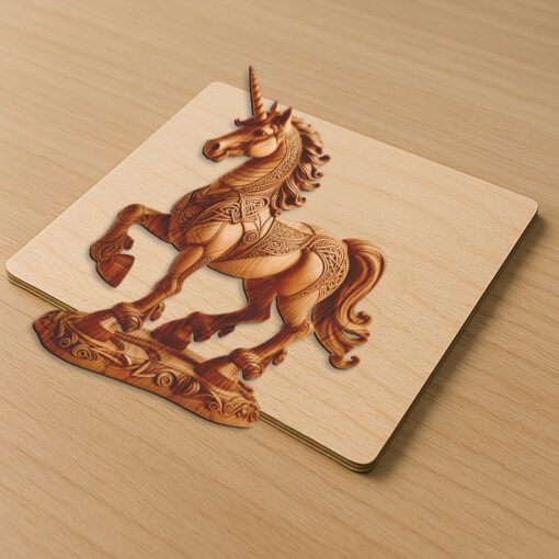 Fichier de design pour Illusion Animale 3D de Licorne pour Projets Créatifs – Image 4