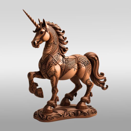 Fichier de design pour Illusion Animale 3D de Licorne pour Projets Créatifs