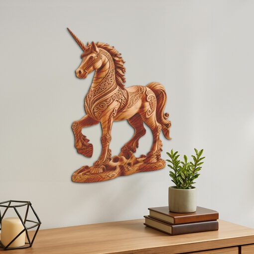 Design d'illusion 3D Licorne, Fichier de gravure laser pour l'art et la décoration intérieure – Image 5