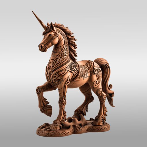 Design d'illusion 3D Licorne, Fichier de gravure laser pour l'art et la décoration intérieure