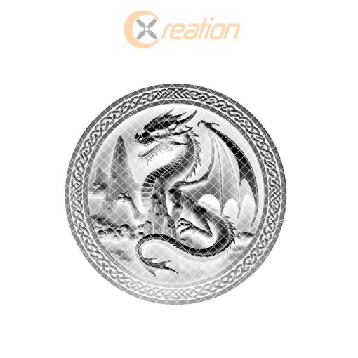 Tappeto da sottobicchiere in pietra lavica 3D Illusione Drago Vichingo, file di incisione laser, PNG per la decorazione domestica - immagine 7