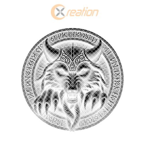 Viking Wolf 3D Slate Coaster, Laser Engraved PNG,