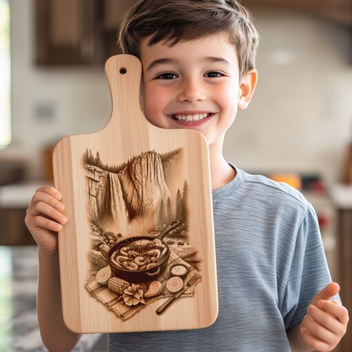 Yosemite Seafood Boil Charcuterie Board Engraving File, Kitchen