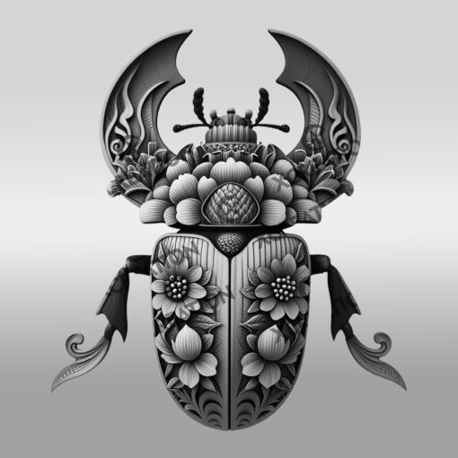 3D Insect Illusion Laser Engraving File, Bark Beetle