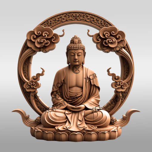 Buddha 3D Illusion Laser Engraving File, Enlightened Art