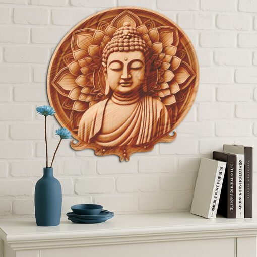 Buddha 3D Illusion Laser Engraving File, Enlightened Visage,