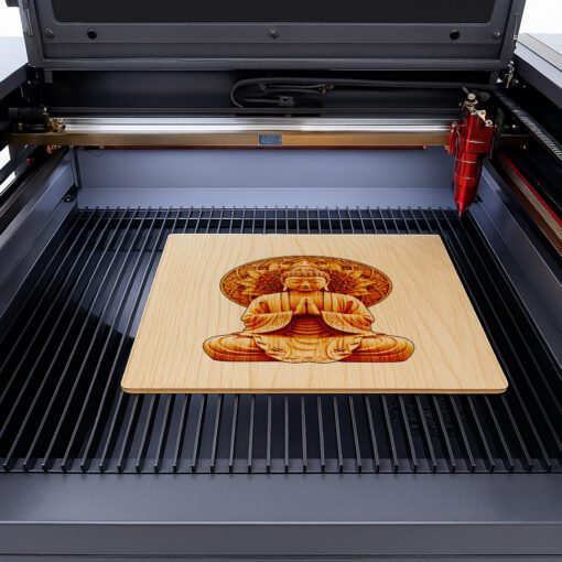 File di incisione laser 3D con illusione del Buddha, arte della meditazione, download decorazioni Zen - immagine 3
