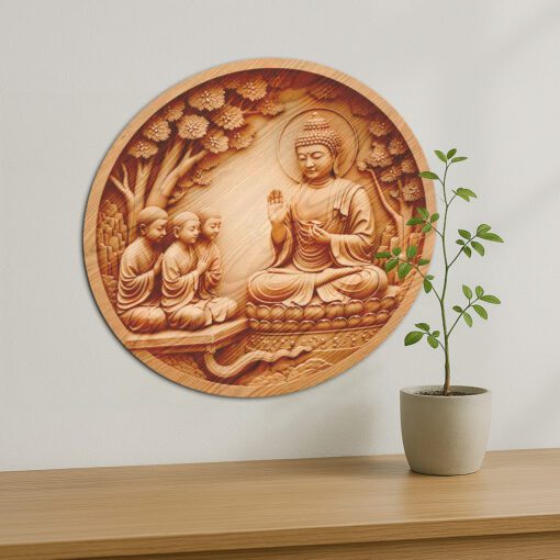 Buddha 3D Illusion Laser Engraving File, Meditation Wall