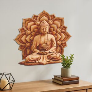 Buddha 3D Illusion Laser Engraving File, Meditation Zen