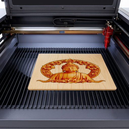 File Incisione Laser 3D Illusione Buddha, Design Viso Pacifico per Decorazioni Meditative - immagine 2