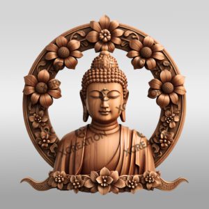 Buddha 3D Illusion Laser Engraving File, Peaceful Face