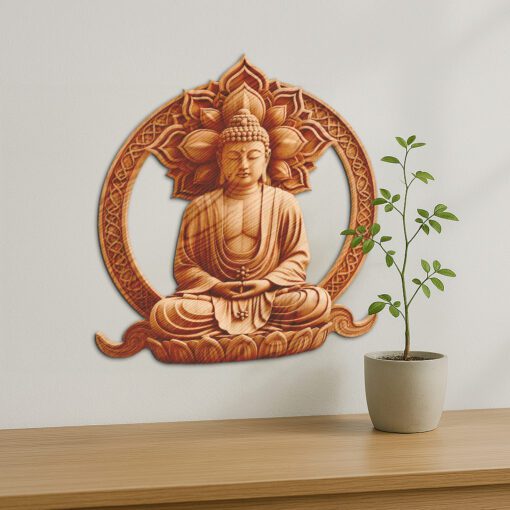 Buddha 3D Illusion Laser Engraving File, Radiant Spiritual