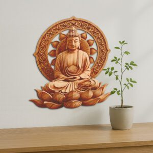 Buddha 3D Illusion Laser Engraving File, Serene Art