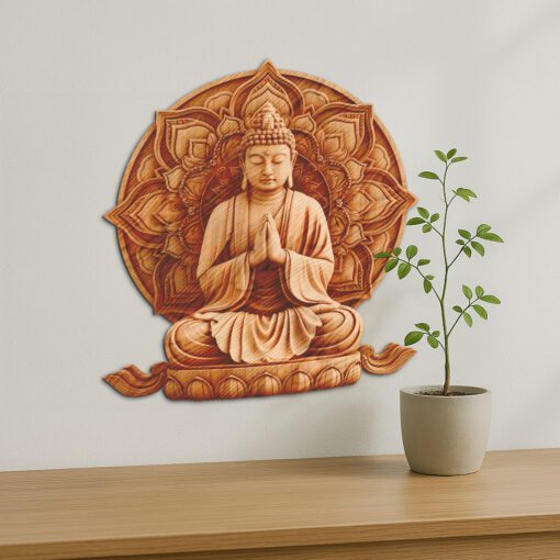 Buddha 3D Illusion Laser Engraving File, Spiritual Art