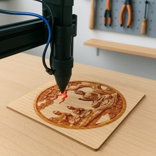 Buddha 3D Illusion Laser Engraving File, Spiritual Home