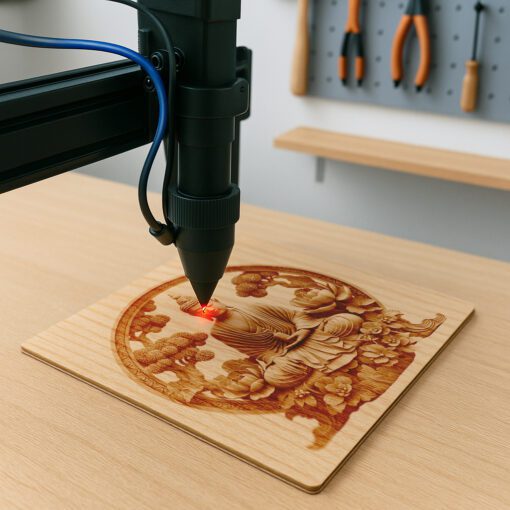 File per Incisione Laser 3D con Illusione del Buddha, Arte Naturale Tranquilla per l'Arredamento della Casa - immagine 3