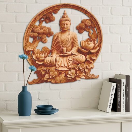 File per Incisione Laser 3D con Illusione del Buddha, Arte Naturale Tranquilla per l'Arredamento della Casa - immagine 5