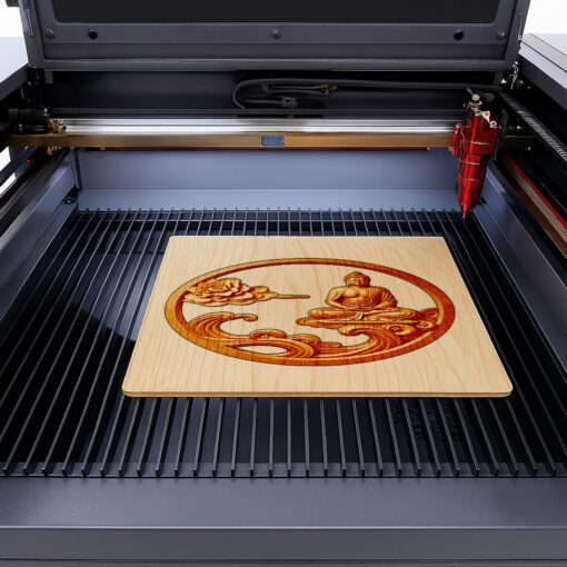File di Incisione Laser 3D con Illusione del Buddha, Arte Murale Zen, Decorazioni Meditative per la Casa - immagine 5
