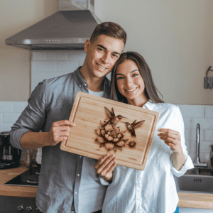 Charcuterie Board Engraving File, 3D Hummingbird Design, Couple