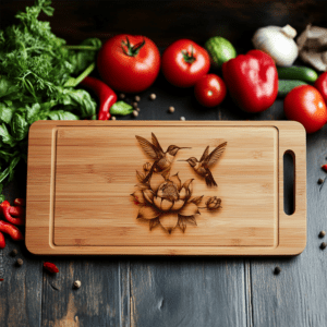 Charcuterie Board Engraving File, 3D Hummingbird Design, Couple