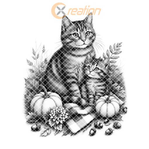 Charcuterie Board Engraving File, Cat Family, Autumn Kitchen