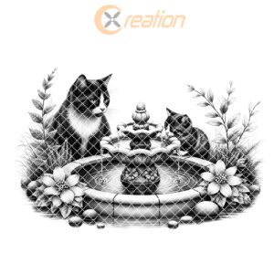Charcuterie Board Engraving File, Cat Family Design, Laser
