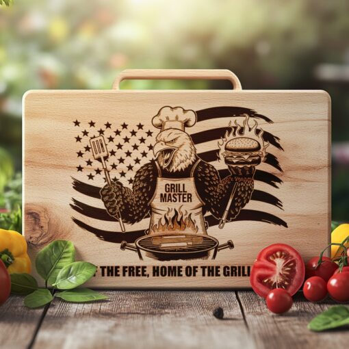 Charcuterie Board Engraving File, Eagle Grill Master Burger,