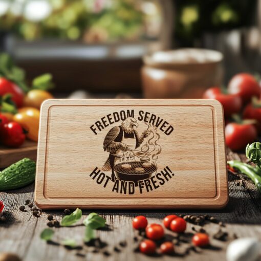 Charcuterie Board Engraving File, Eagle Grilling Design, Rustic