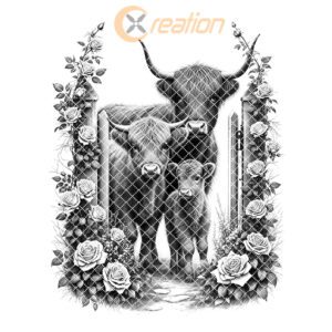 Charcuterie Board Engraving File, Highland Cow Rustic Kitchen